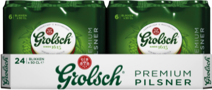 Grolsch tray met 24 blikken van 50cl